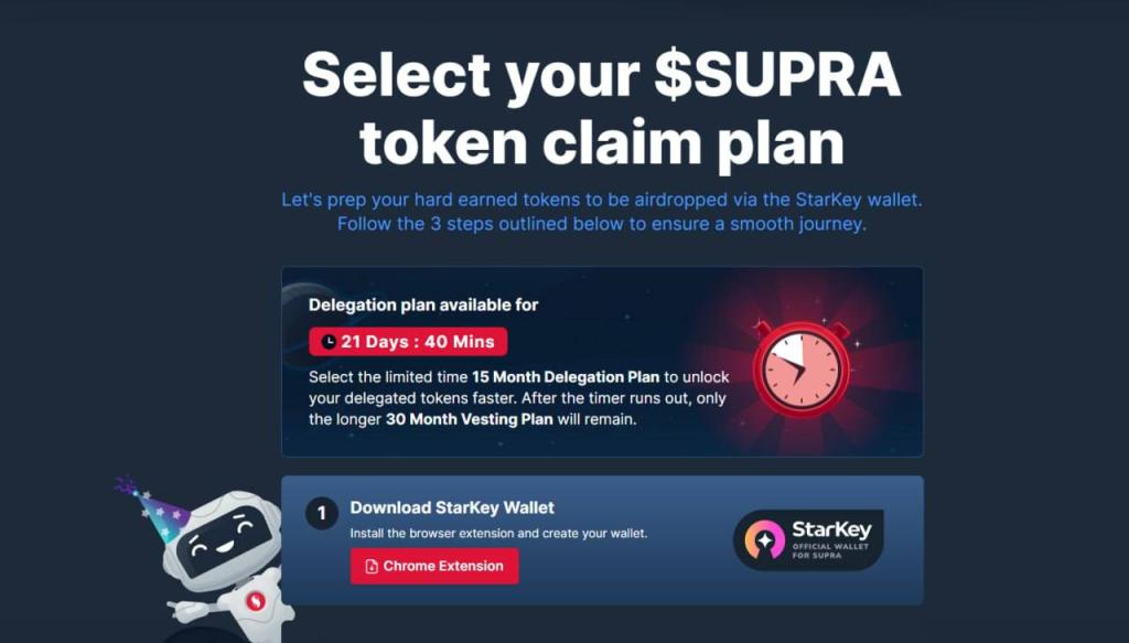 Supra—更新：绑定钱包+设置您的$SUPRA代币领取计划-空投项目发布网